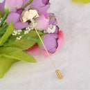 Vintage Gingko Leaf Lapel Stick Pin Suit Tie Hat Scarf Brooch Pin Gold