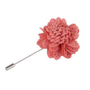 Men Fashionable Handcrafted Peony Flower Tie Lapel Brooch Pin Peach