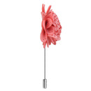 Men Fashionable Handcrafted Peony Flower Tie Lapel Brooch Pin Peach