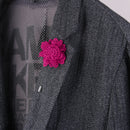 Men Fashionable Handcrafted Peony Flower Tie Lapel Brooch Pin Rose