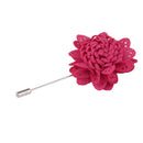 Men Fashionable Handcrafted Peony Flower Tie Lapel Brooch Pin Rose