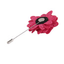 Men Fashionable Handcrafted Peony Flower Tie Lapel Brooch Pin Rose