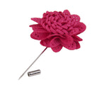 Men Fashionable Handcrafted Peony Flower Tie Lapel Brooch Pin Rose