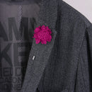 Men Fashionable Handcrafted Peony Flower Tie Lapel Brooch Pin Rose