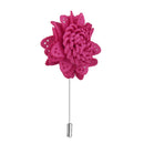 Men Fashionable Handcrafted Peony Flower Tie Lapel Brooch Pin Rose