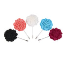 Handmade Men Flower Brooch Pin Lapel Boutonniere Stick T-Shirt Decor Peach