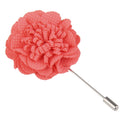 Handmade Men Flower Brooch Pin Lapel Boutonniere Stick T-Shirt Decor Peach