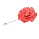 Handmade Men Flower Brooch Pin Lapel Boutonniere Stick T-Shirt Decor Peach