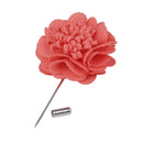 Handmade Men Flower Brooch Pin Lapel Boutonniere Stick T-Shirt Decor Peach