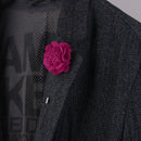Handmade Men Flower Brooch Pin Lapel Boutonniere Stick T-Shirt Decor Rose