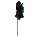 Handmade Men Flower Brooch Pin Lapel Boutonniere Stick T-Shirt Decor Black