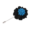 Handmade Men Flower Brooch Pin Lapel Boutonniere Stick T-Shirt Decor Black