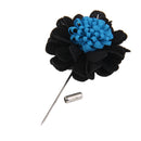 Handmade Men Flower Brooch Pin Lapel Boutonniere Stick T-Shirt Decor Black
