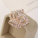 Rhinestone Bohemian Style Crown Design Brooch Pin Wedding Engagement Prom Xmas Birthday Party Gift Gold