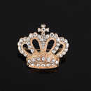Rhinestone Bohemian Style Crown Design Brooch Pin Wedding Engagement Prom Xmas Birthday Party Gift Gold