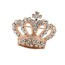 Rhinestone Bohemian Style Crown Design Brooch Pin Wedding Engagement Prom Xmas Birthday Party Gift Gold