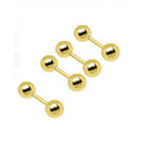 16G Eyebrow Ear Nose Lip Rings Body Piercing Jewelry PACK OF 4PCS Gold 1.2mm 5mm