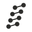 16G Eyebrow Ear Nose Lip Rings Body Piercing Jewelry PACK OF 4PCS Black 1.2mm 5mm