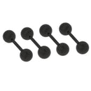 16G Eyebrow Ear Nose Lip Rings Body Piercing Jewelry PACK OF 4PCS Black 1.2mm 5mm