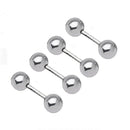 16G Eyebrow Ear Nose Lip Rings Body Piercing Jewelry PACK OF 4PCS Silver 1.2mm 5mm