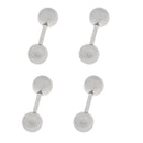 16G Eyebrow Ear Nose Lip Rings Body Piercing Jewelry PACK OF 4PCS Silver 1.2mm 5mm