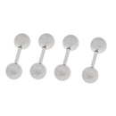 16G Eyebrow Ear Nose Lip Rings Body Piercing Jewelry PACK OF 4PCS Silver 1.2mm 5mm