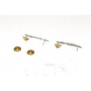Boho Victoria Pair Alloy 7 Star Brooch Collar Pin Wedding Xmas Gift Silver
