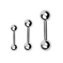 Set Of 3PCS Steel Ear Stud Ring 3/4/5MM Silver