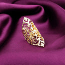 Fashion Punk Hollow Flower Knuckle Hinged Finger Ring Jewelry Gold