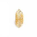 Fashion Punk Hollow Flower Knuckle Hinged Finger Ring Jewelry Gold