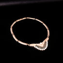 Gold Plated Necklace Earring Bracelet Ring Jewelry Set for Women Wedding