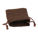 10 x Linen Jute Sack Jewelry Pouch Drawstring Gift Bags Favor Dark Coffee