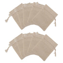 10 x Linen Jute Sack Jewelry Pouch Drawstring Gift Bags Favor Wedding Khaki