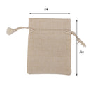 10 x Linen Jute Sack Jewelry Pouch Drawstring Gift Bags Favor Wedding Khaki