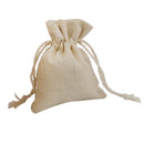 10 x Linen Jute Sack Jewelry Pouch Drawstring Gift Bags Favor Wedding Khaki