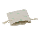 10 x Green Flower Linen Jute Sack Jewelry Pouch Drawstring Gift Bags Wedding