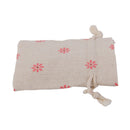 10 x Rose Flower Linen Jute Sack Jewelry Pouch Drawstring Gift Bags Wedding