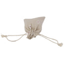 10 x White Flower Linen Jute Sack Jewelry Pouch Drawstring Gift Bags Wedding