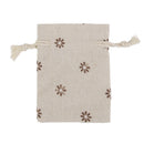 10 x Coffee Flower Linen Jute Sack Jewelry Pouch Drawstring Gift Bags Favor