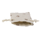 10 x Coffee Flower Linen Jute Sack Jewelry Pouch Drawstring Gift Bags Favor