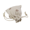 10 x Coffee Flower Linen Jute Sack Jewelry Pouch Drawstring Gift Bags Favor