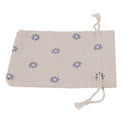 10 x Linen Jute Sack Jewelry Pouch Drawstring Gift Bags Favor Blue Flower