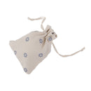 10 x Linen Jute Sack Jewelry Pouch Drawstring Gift Bags Favor Blue Flower