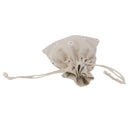 10 x Linen Jute Sack Jewelry Pouch Drawstring Gift Bags Favor White Flower