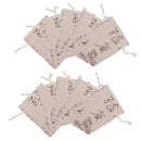 10Pcs Linen Jute Sack Jewelry Pouch Drawstring Gift Bags Holder Wedding