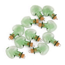 10 Glass Cork Love Heart Jars Vial Wishing Bottle w/ Loop DIY Pendant Green