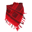 Outdoor Tactical Military Desert Keffiyeh Square Scarf Red Black