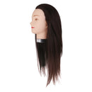 Real Hair Salon Hairdressing Styling Practice Head Mannequin 16'' w/ Holder