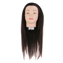 Real Hair Salon Hairdressing Styling Practice Head Mannequin 16'' w/ Holder
