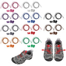 Reflective Shoe Laces Locking Shoelaces Running Cycling Shoestring Dark Grey